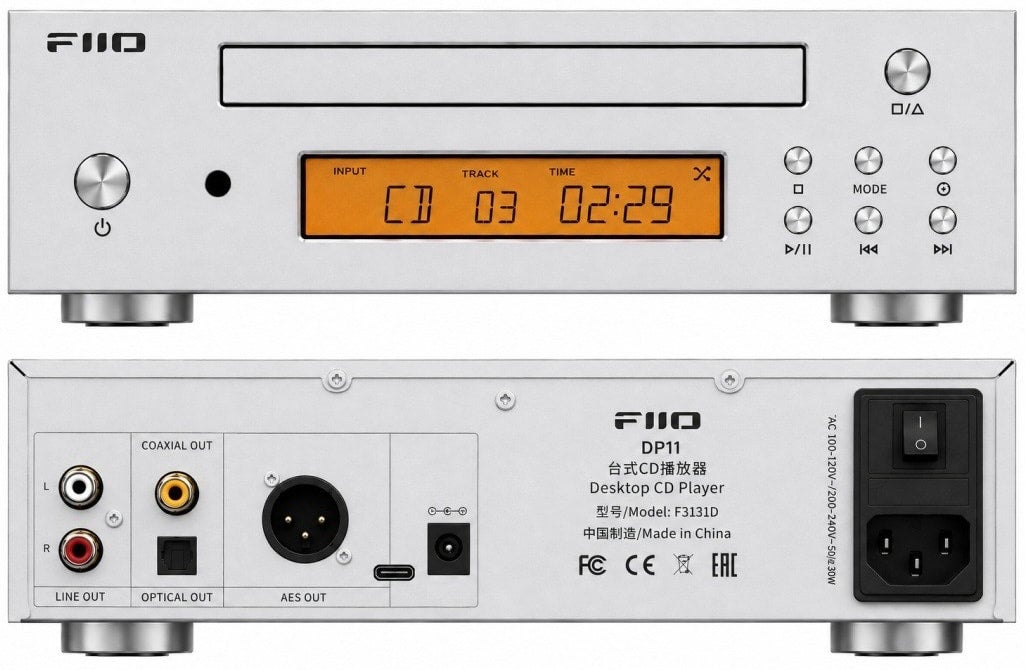 Detalle del frontal y la trasera del FiiO DP11
