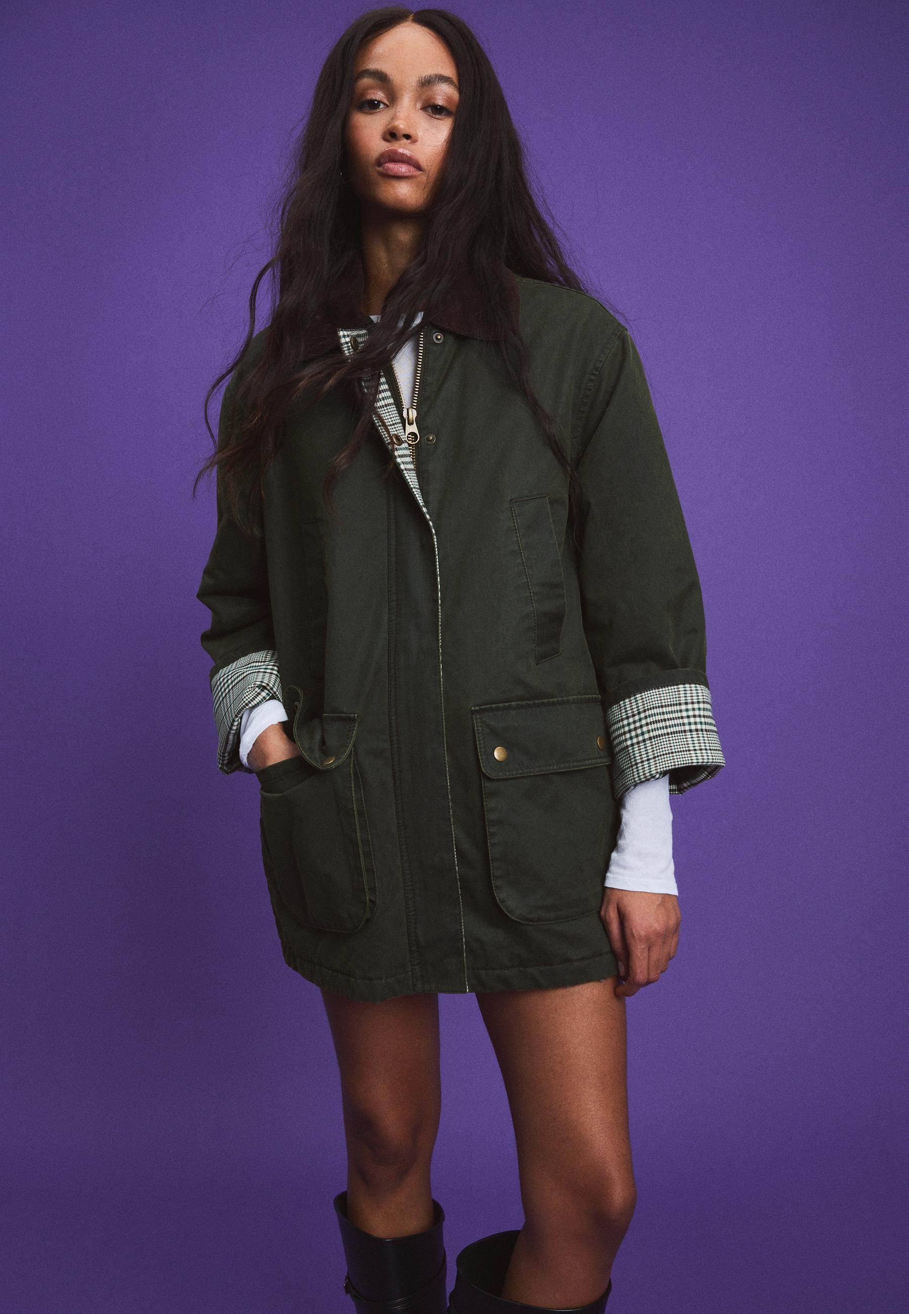 Parka Efecto Encerada (69,99 €) | Stradivarius