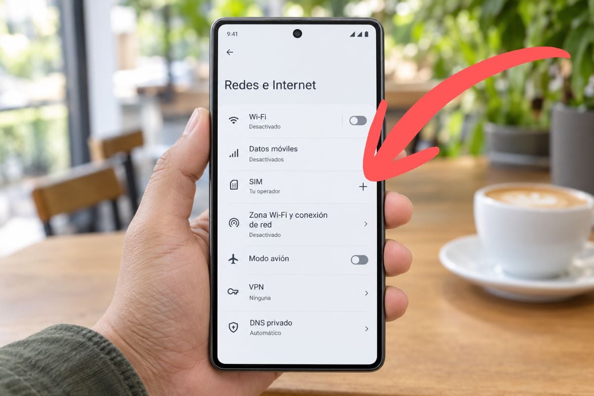 Botón para añadir una eSIM en un Google Pixel