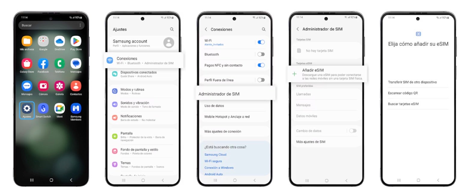 Activar una eSIM en un Samsung Galaxy
