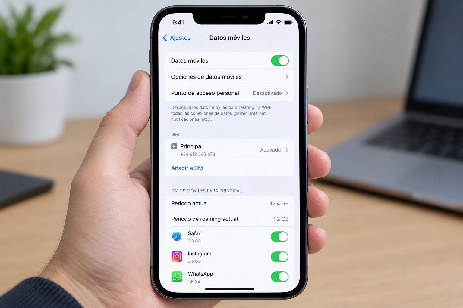 Añadir eSIM en un iPhone