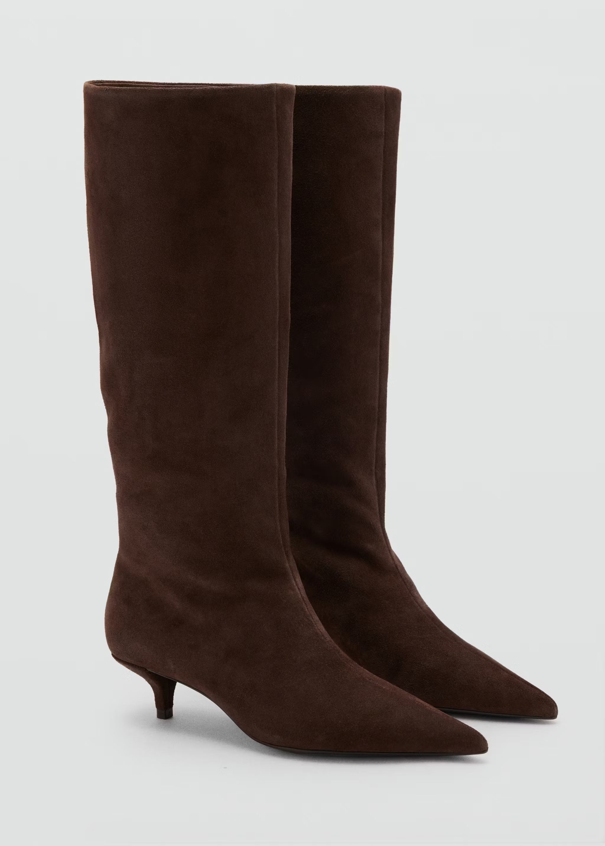 Bota piel serraje tacón (89,99 €) | Mango