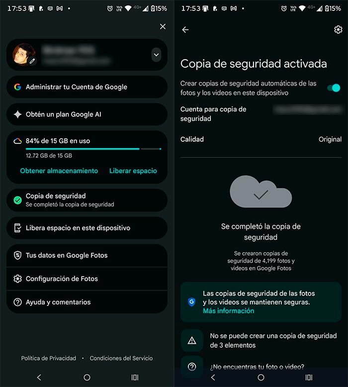 Con Google Fotos puedes resguardar tus imágenes y vídeos para pasarlos fácilmente a un nuevo móvil
