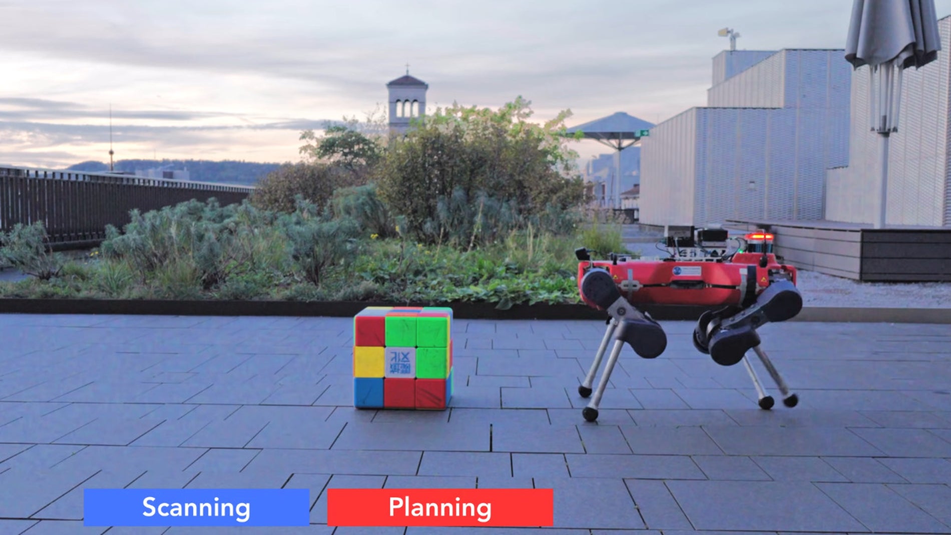 Robot cuadrúpedo ETH Zúrich resuelve cubo de Rubik