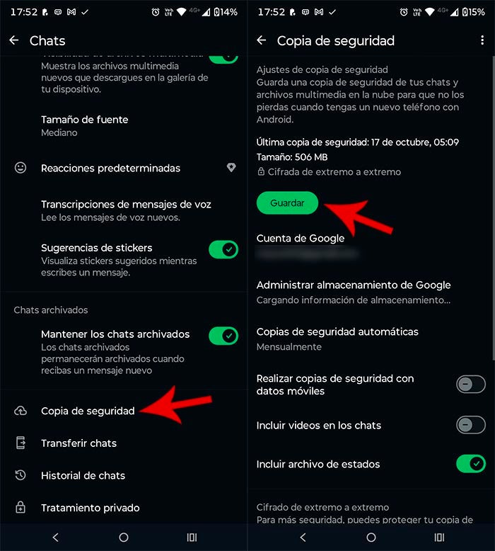 Una vez que pones tu número en WhatsApp en otro móvil, podrás recuperar todos tus chats