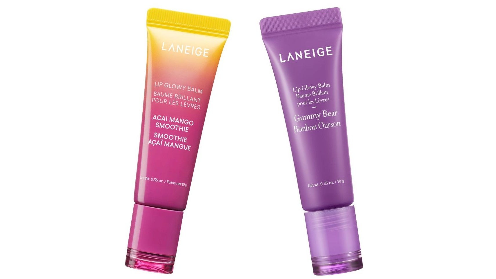 Lip Glowy Balm Açaí Mango y Gummy Bear de Laneige (25 € cada uno) | Sephora