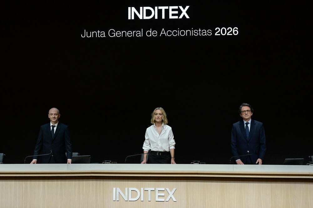 Marta Ortega durante la Junta General de Accionistas de Inditex de 2026 | Getty Images