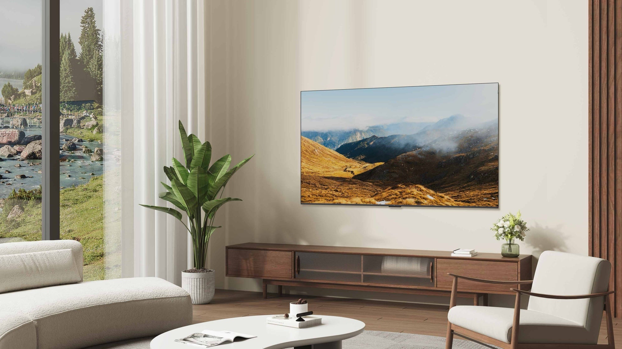 El sonido integrado incluye Sistema Hi-Fi ONKYO 2.1 a partir de 65", con Dolby Atmos y DTS:X en todos los tamaños