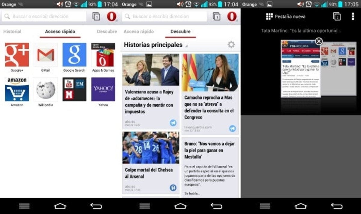 Los tres mejores navegadores web en Android