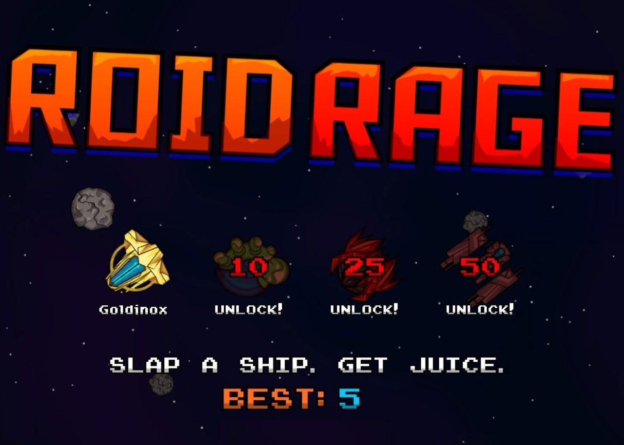 Roid Rage Programme Te volverás loco entre asteroides en Roid Rage