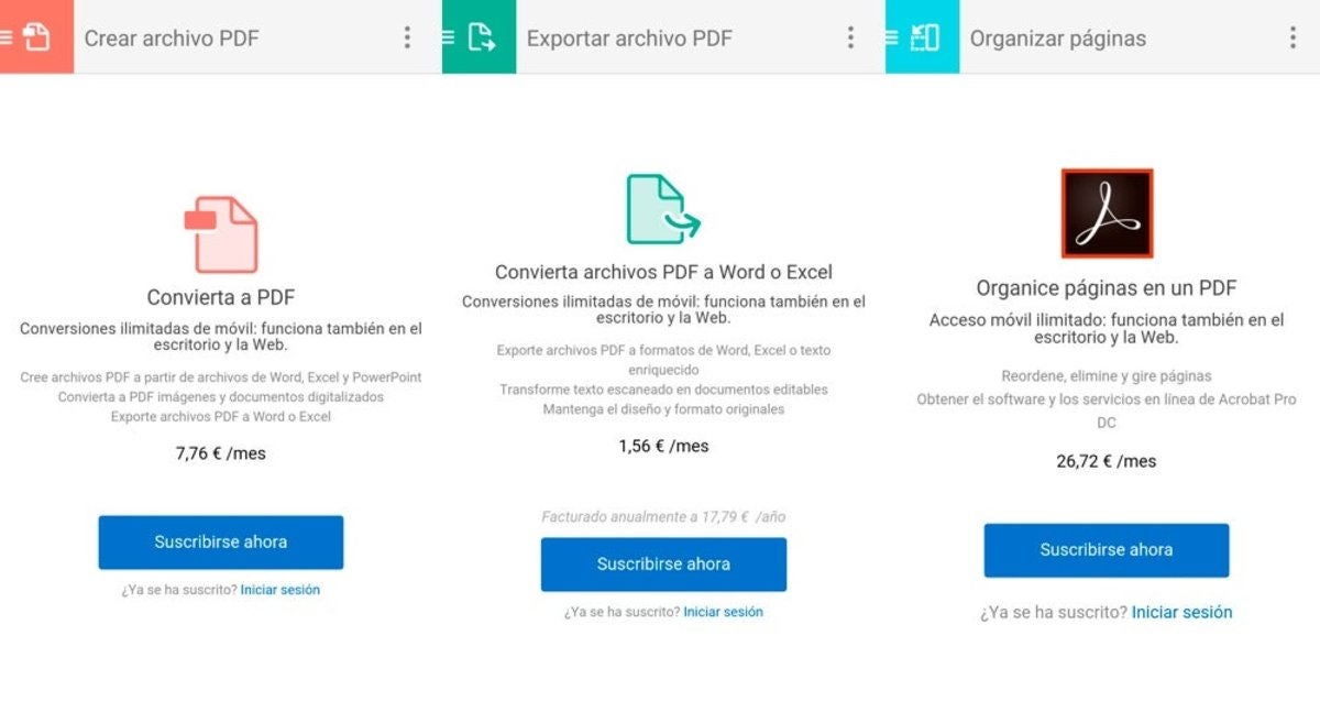 Adobe lanza Document Cloud, la nueva suite de pago para Android