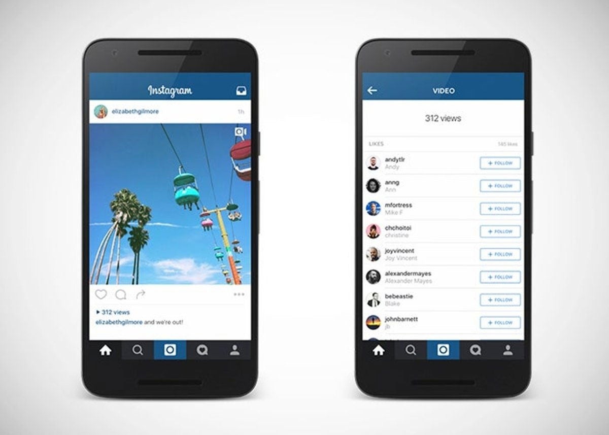 Instagram contador visitas en los vídeos