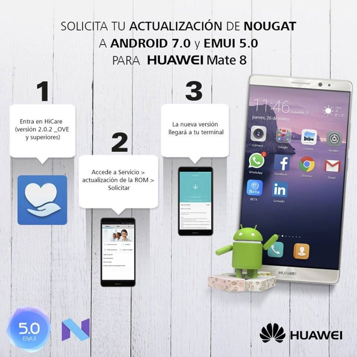 huawei mate 8 nougat