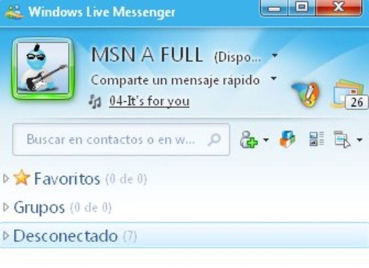 Que estoy escuchando MSN