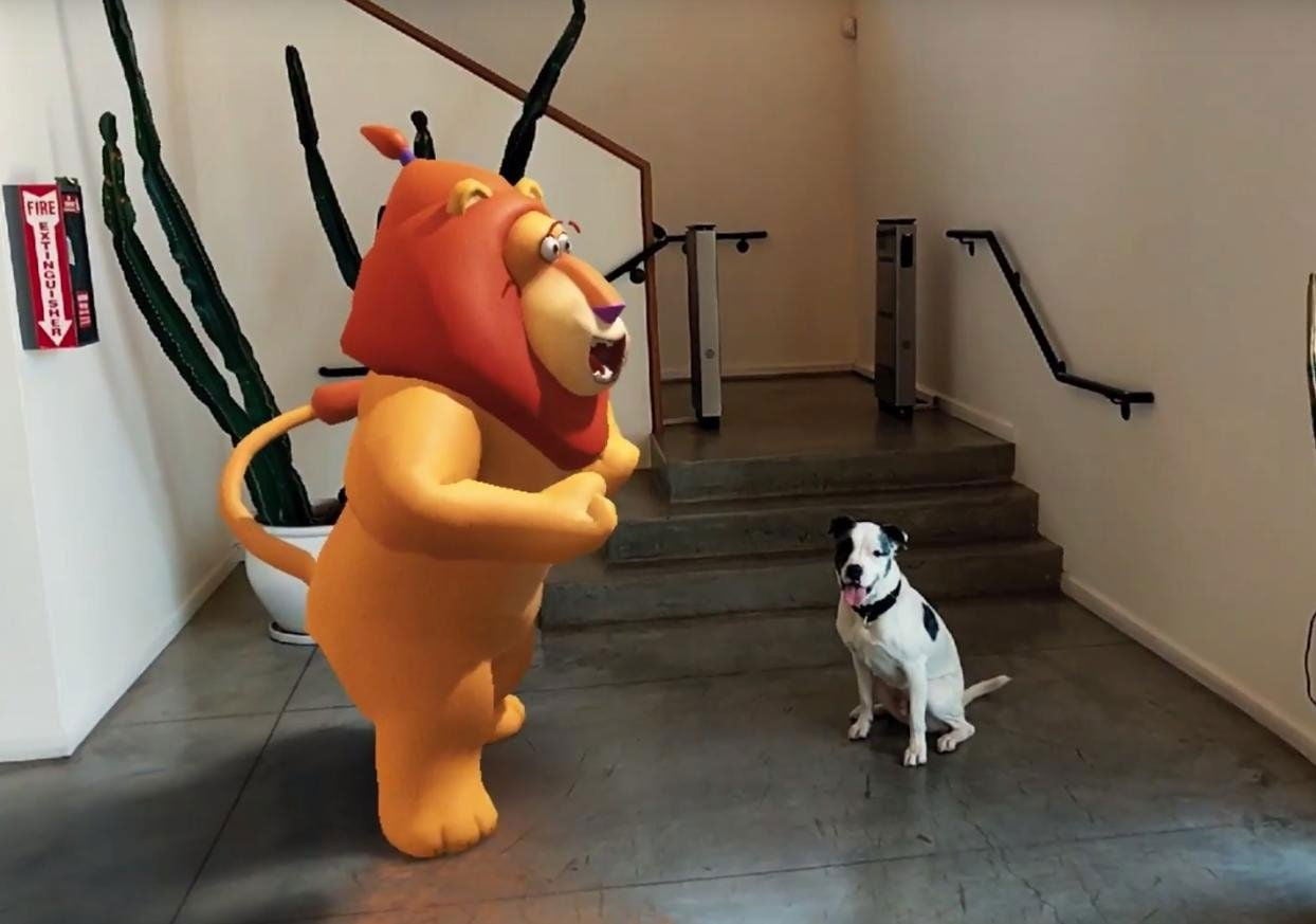 ARCore leon y perro