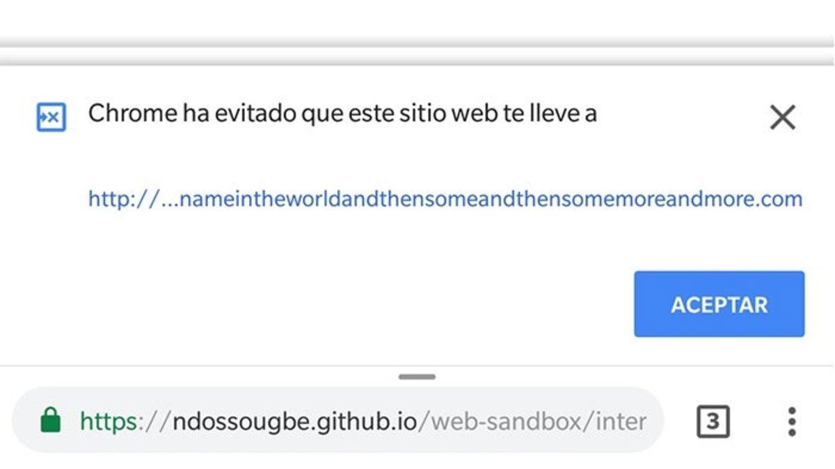 Bloqueo de redirecciones en Chrome