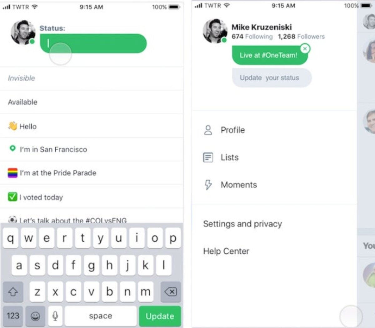 Twitter está probando una función para indicar si un usuario está o no conectado