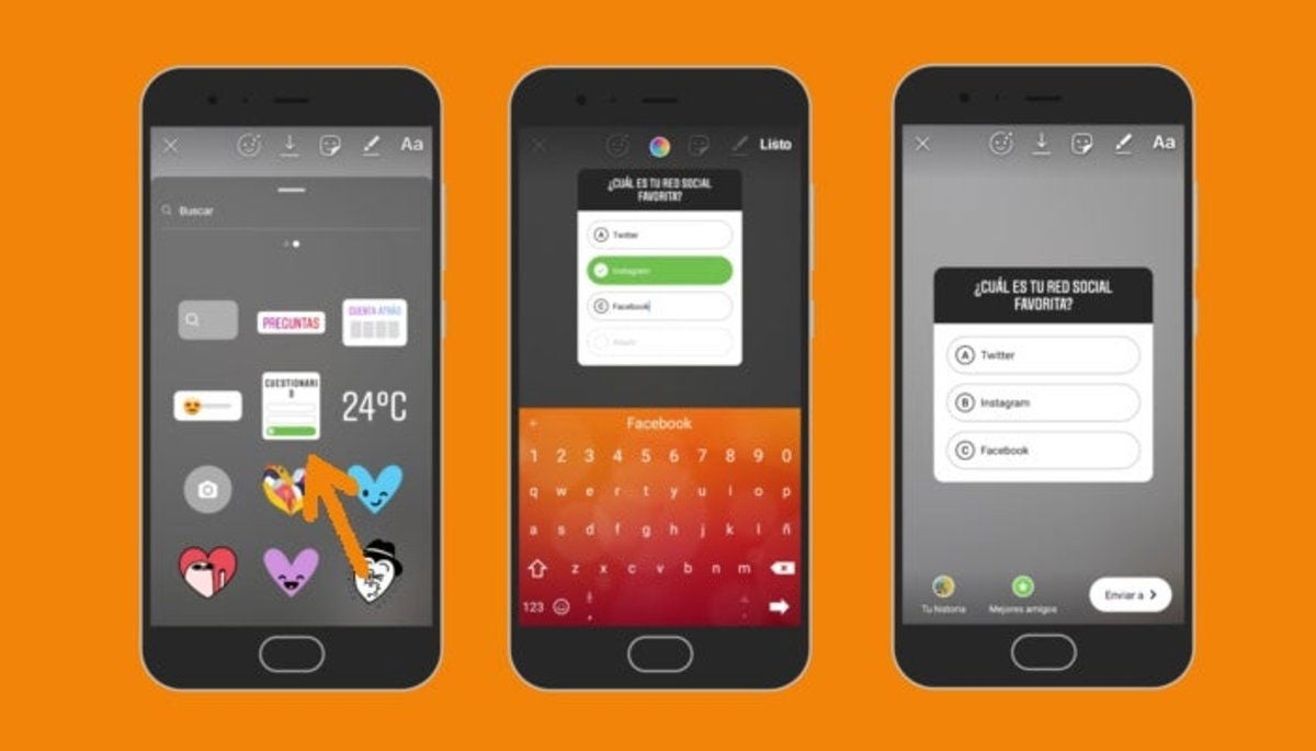 Cuestionarios en Instagram Stories