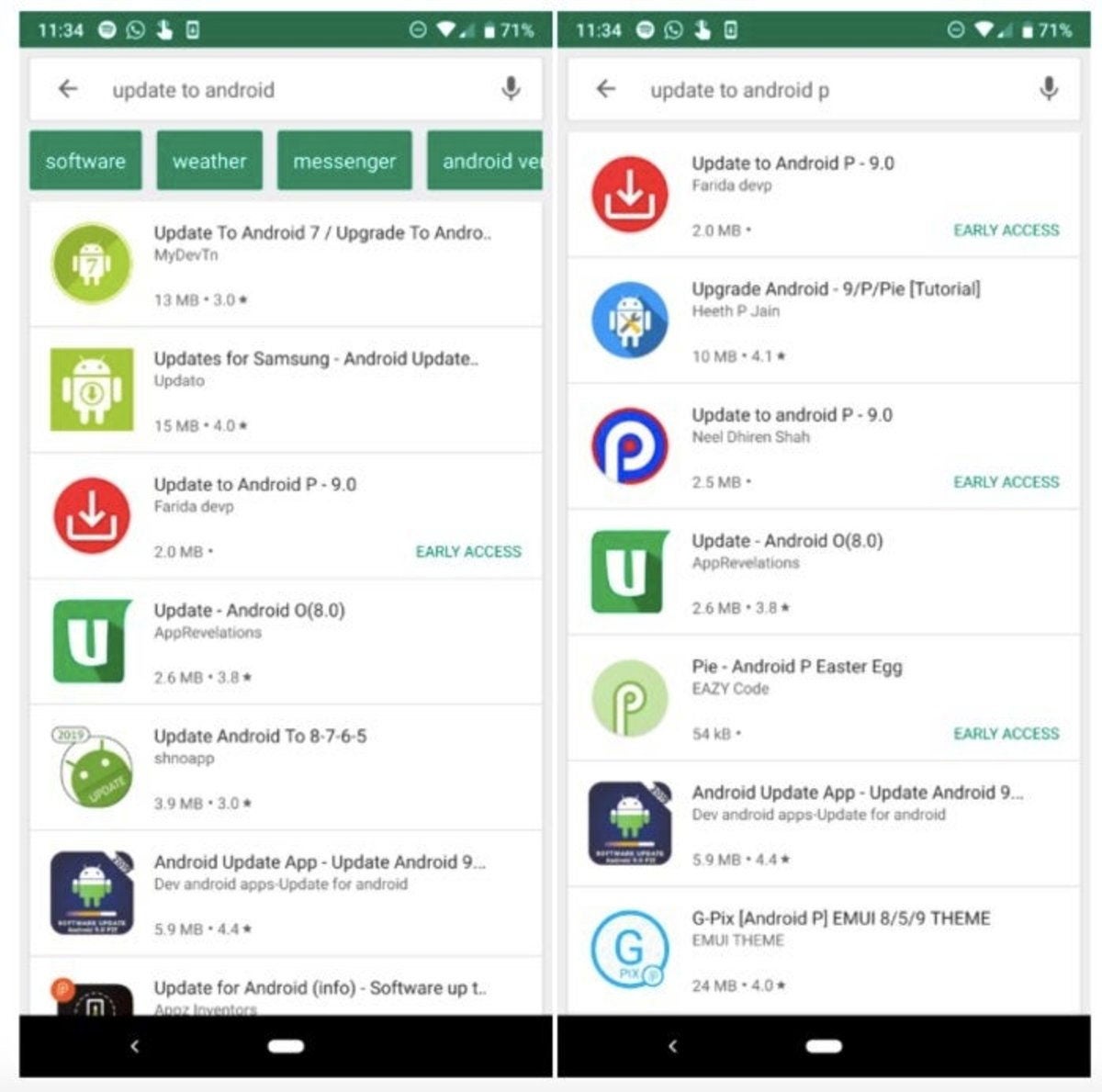 Play Store alberga docenas de apps que prometen actualizar Android a la ...