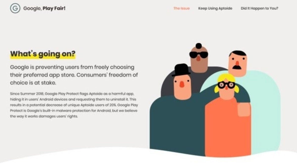 Campaña Aptoide vs Google