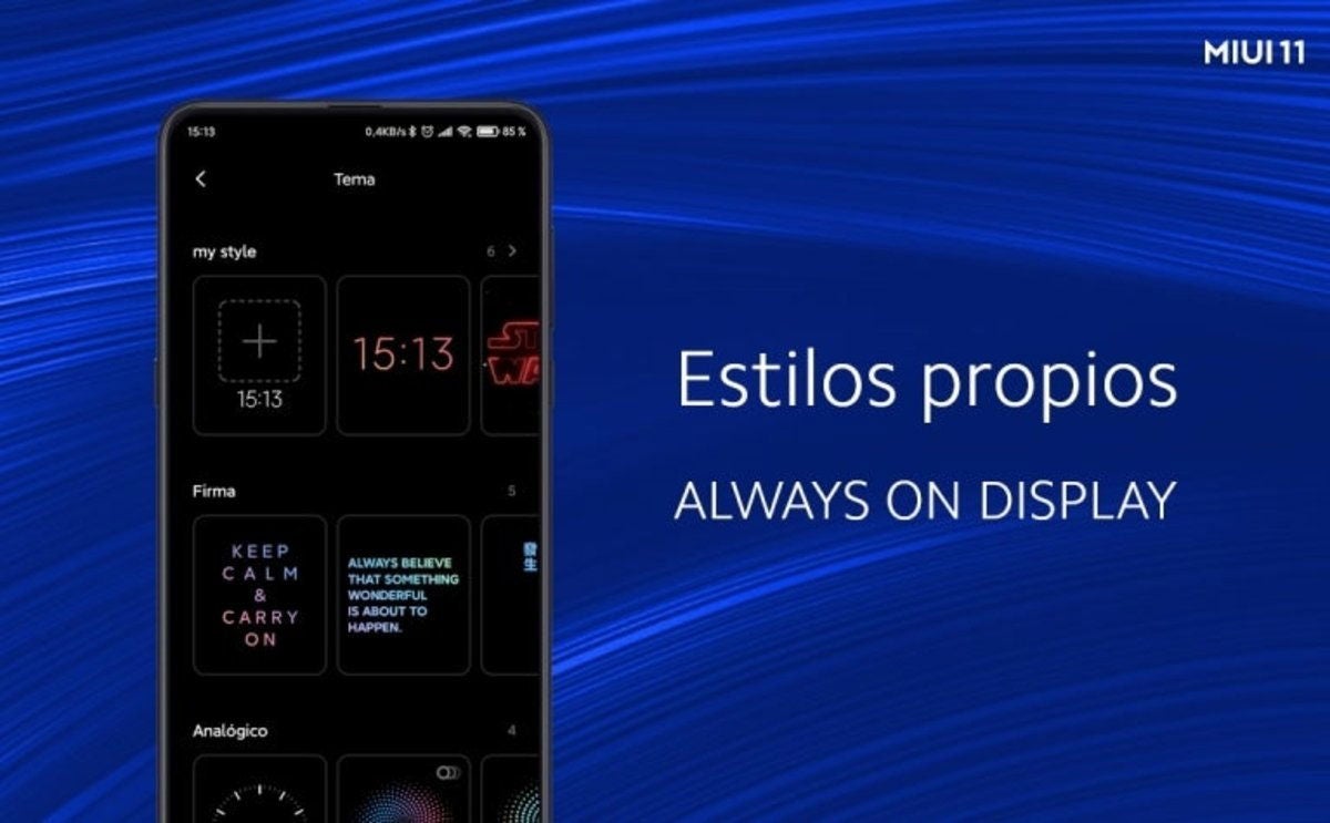 Always on Display en MIUI 11