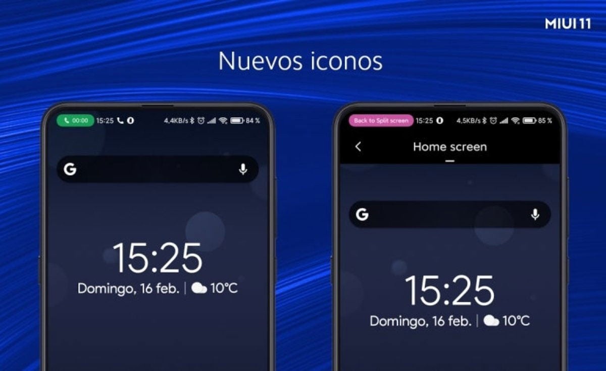 Nuevos iconos en MIUI 11