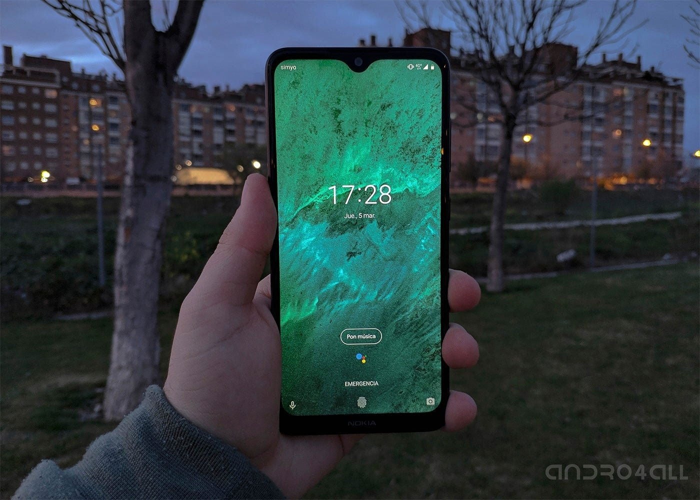 Nokia 7.2 pantalla de bloqueo