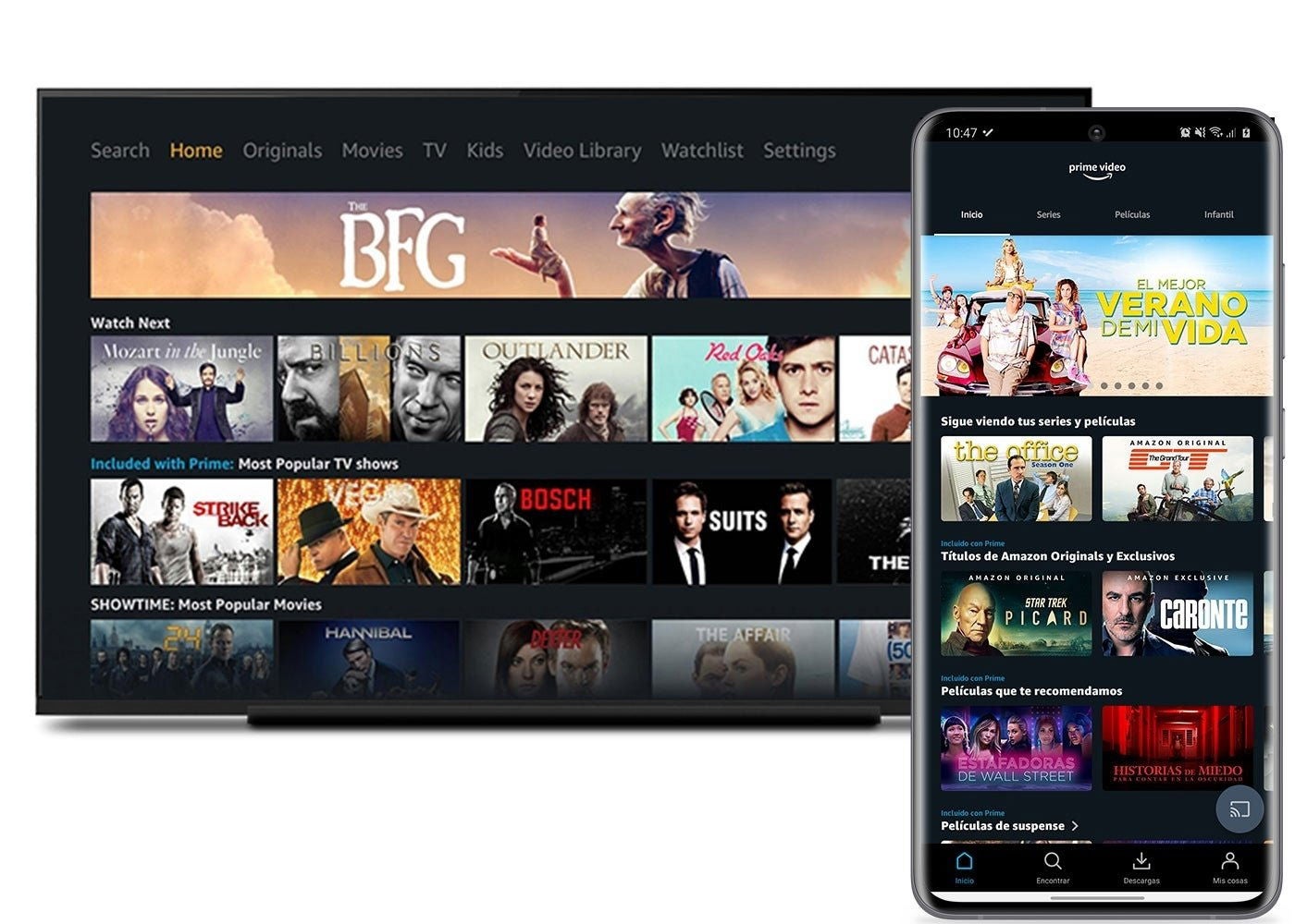 La app de Prime Video, con soporte para Chromecast.