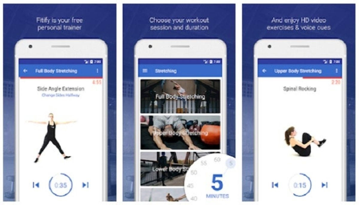 App de estiramientos de Fitify
