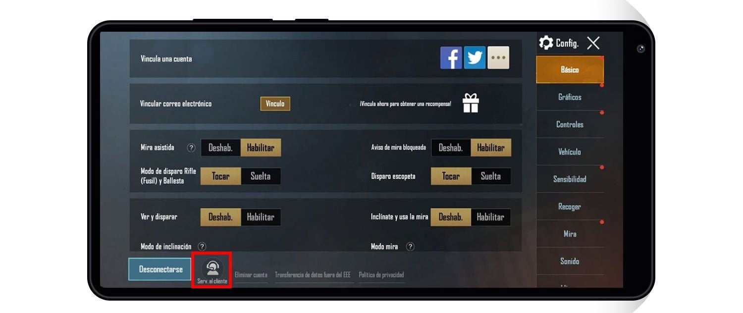 En la captura aparece señalado el botón en el que debes pinchar