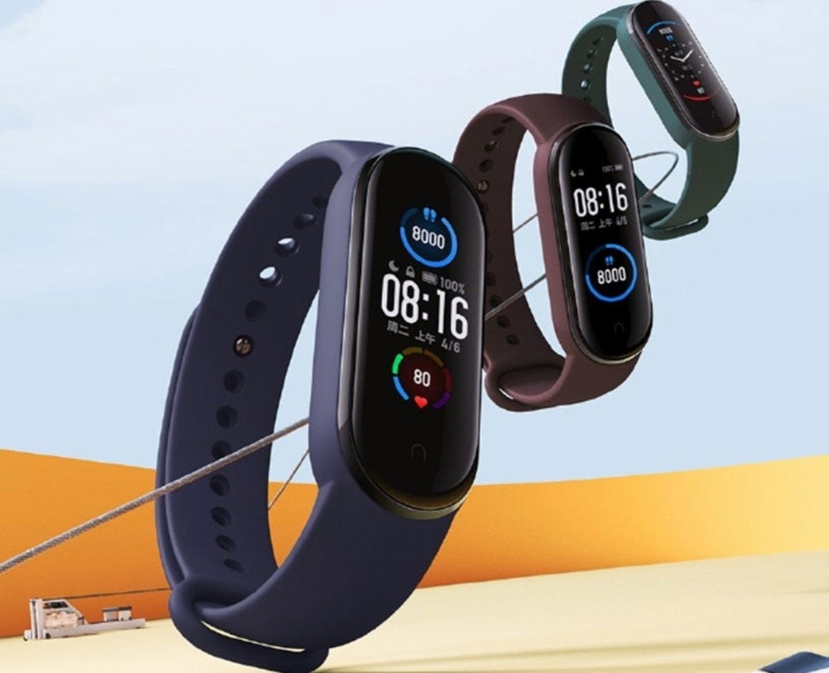 Tres de los nuevos colores de la Mi Band 5