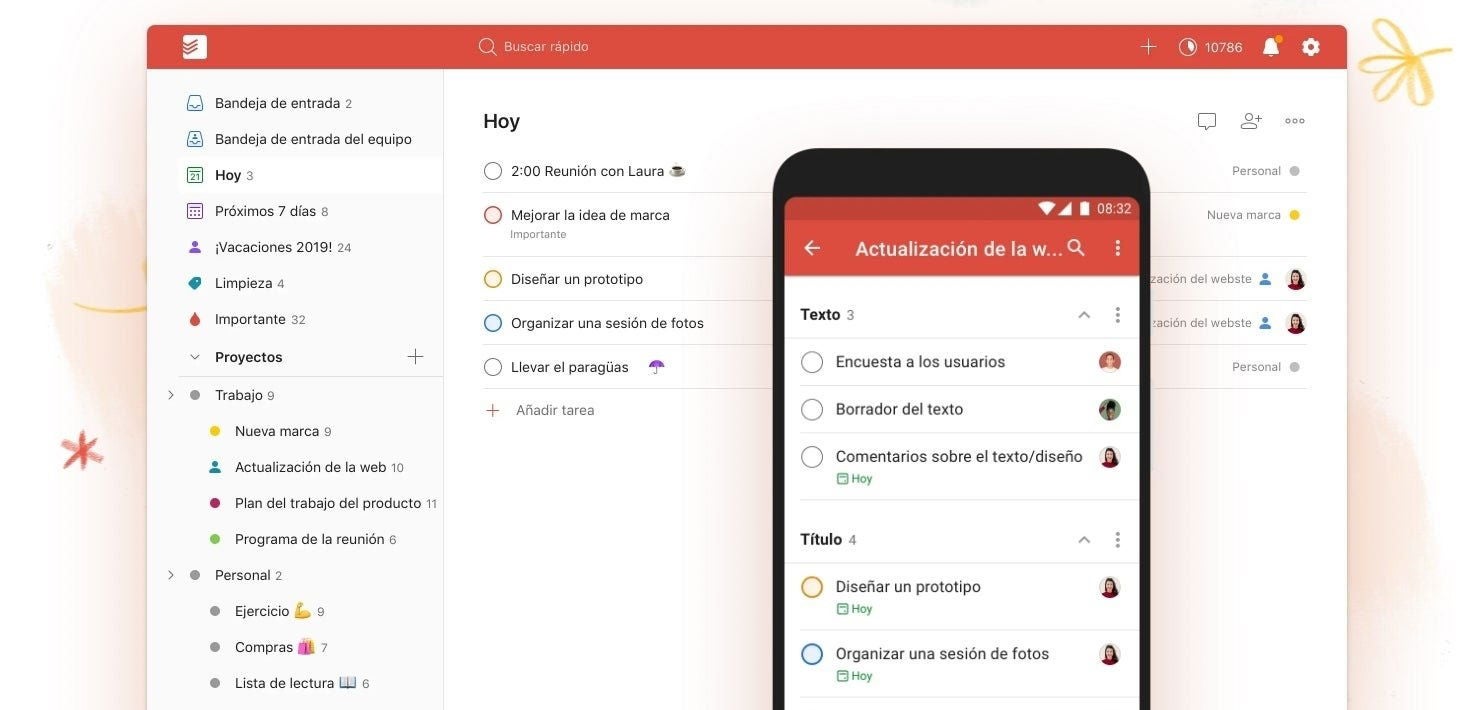 Todoist cuenta con una versión de escritorio