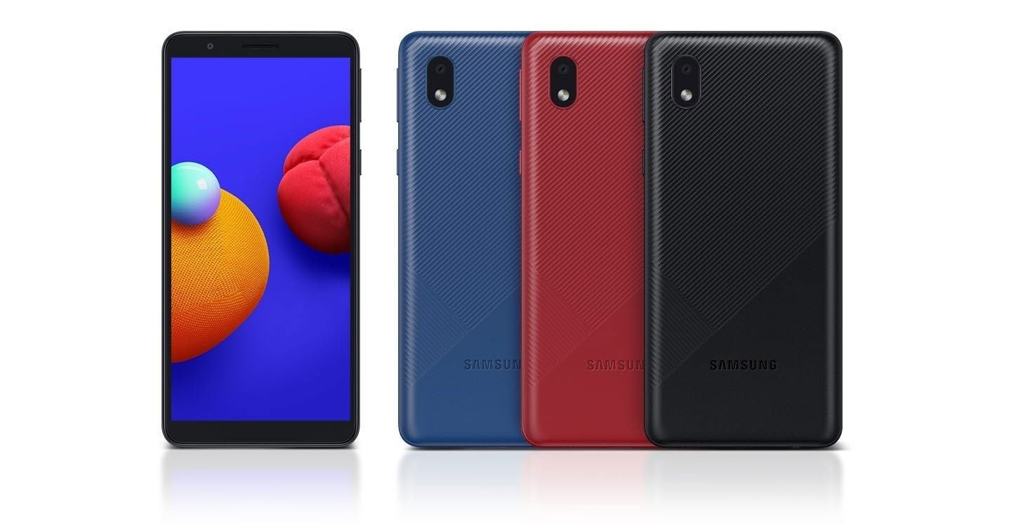 El Galaxy A01 Core se puede comprar en tres colores distintos