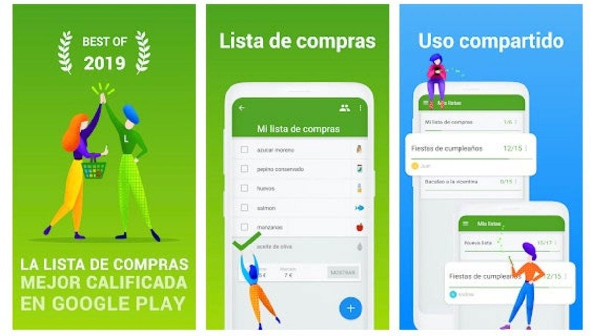 Lista de la compra - Listonic, una de las mejores app para hacer la compra.