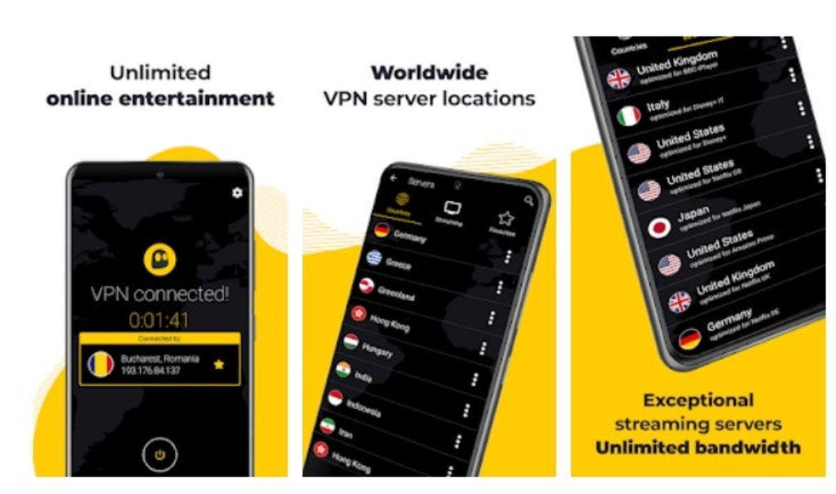 CyberGhost, una de las mejores apps Android VPN.