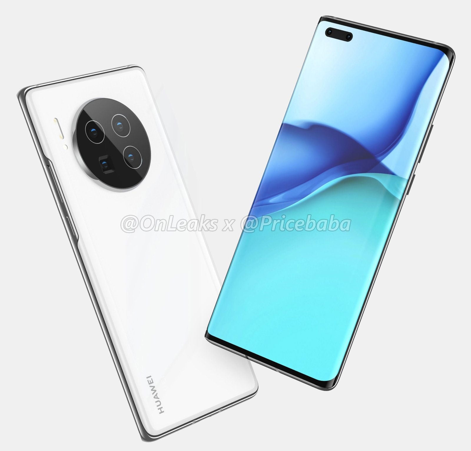 Render en alta definición del Huawei Mate 40 Pro.