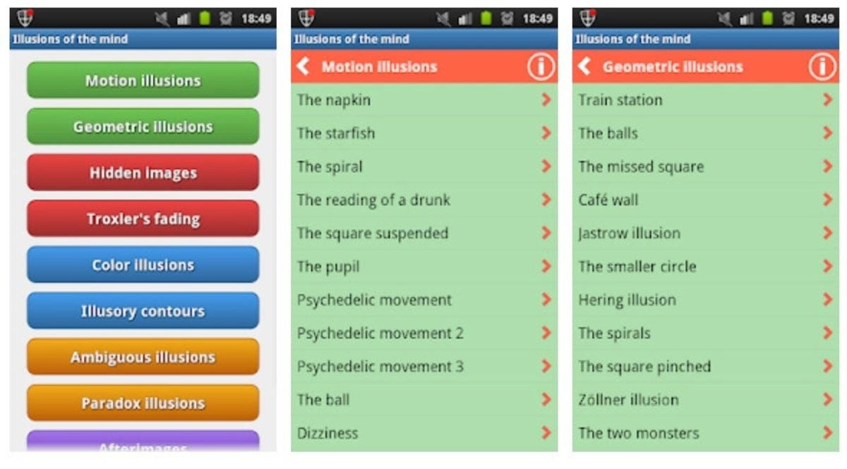 Ilusiones de la mente, otra app que debes probar.