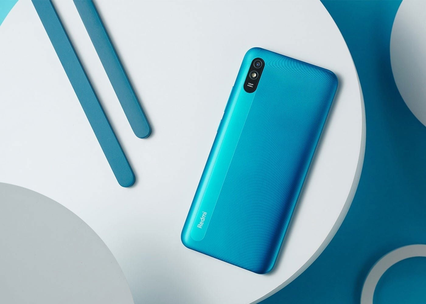 El Redmi 9A en un bonito color azul.