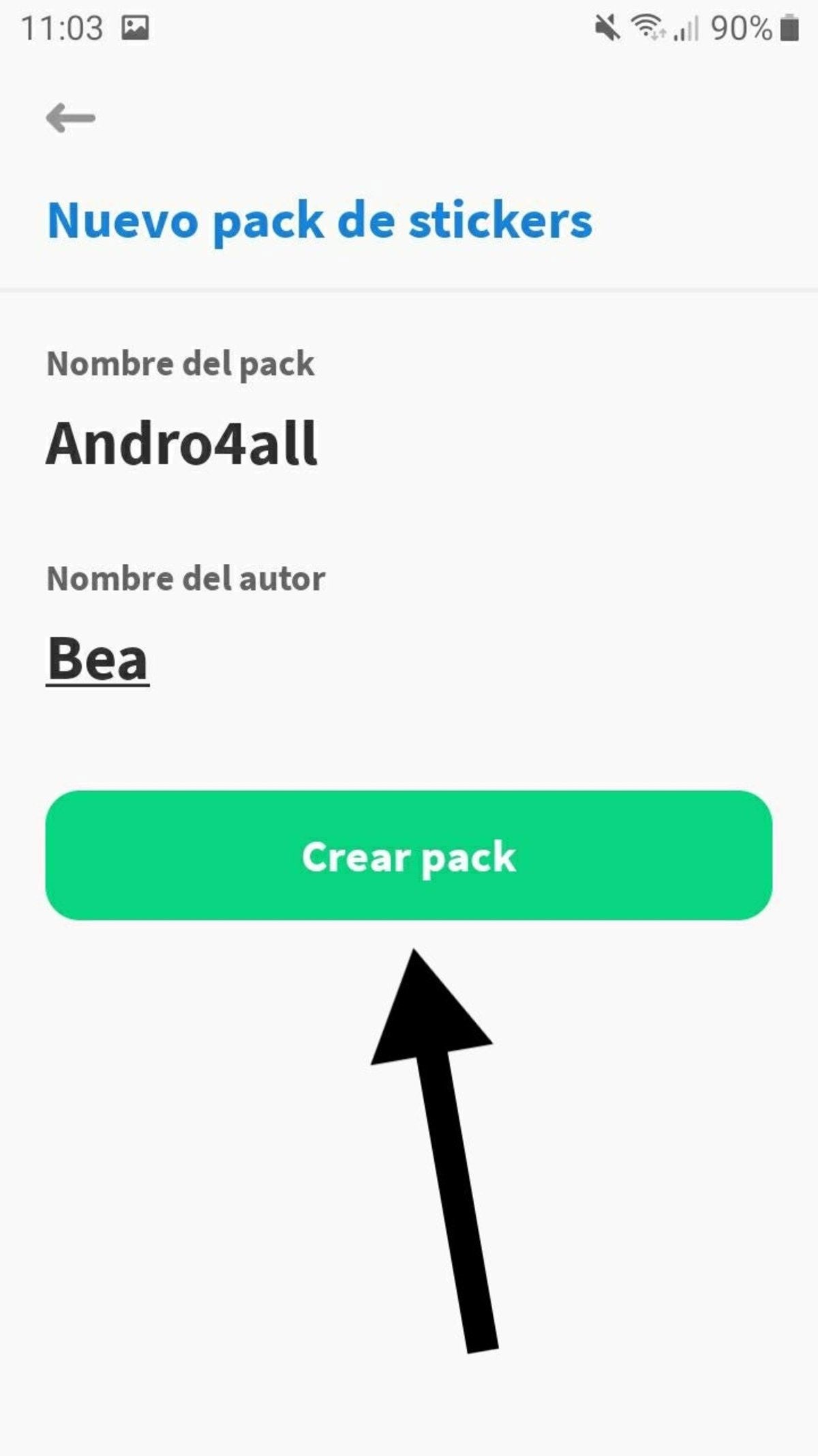 Con el nombre de autor podrás recibir créditos por haber creado esos stickers tan graciosos.