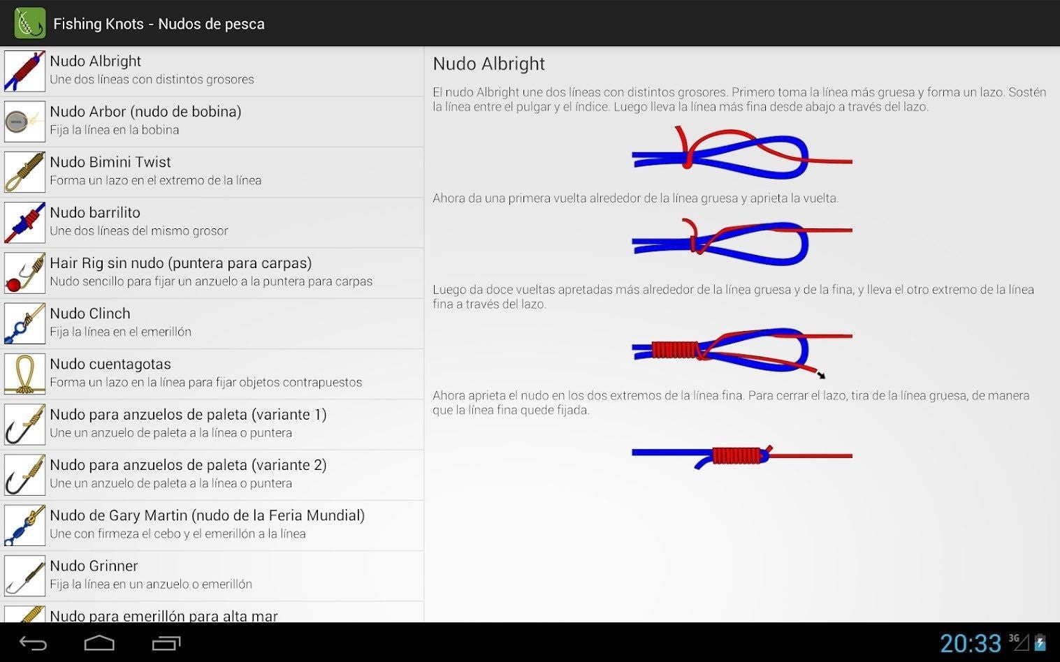 FIshing Knots, una de las apps de pesca más útiles.