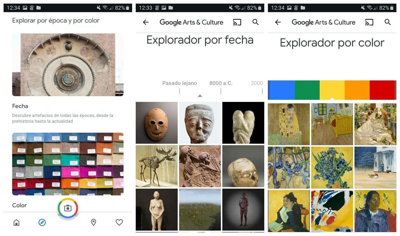 Así es la función "Explorar por fecha y color".