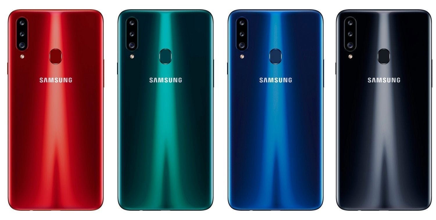 El Samsung Galaxy A20s tiene múltiples opciones de color.