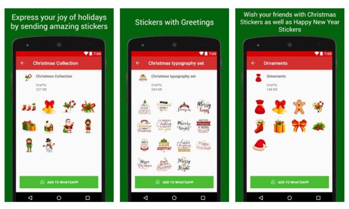 Pack navidad pegatinas para whatsapp.