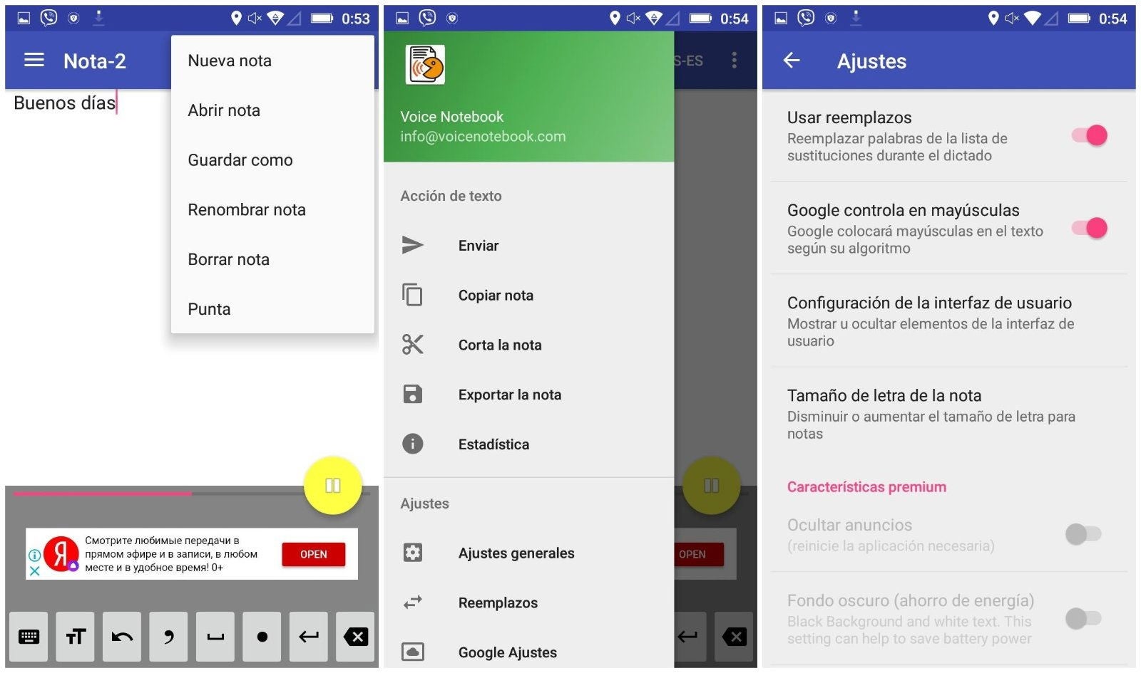 Puedes guardar las transcripciones de Voice Notebook directamente en la nube.