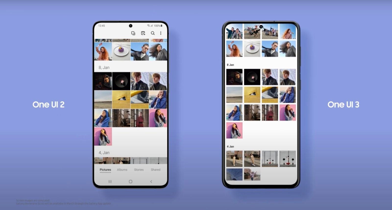 La app de galería de One UI 2 y One UI 3.