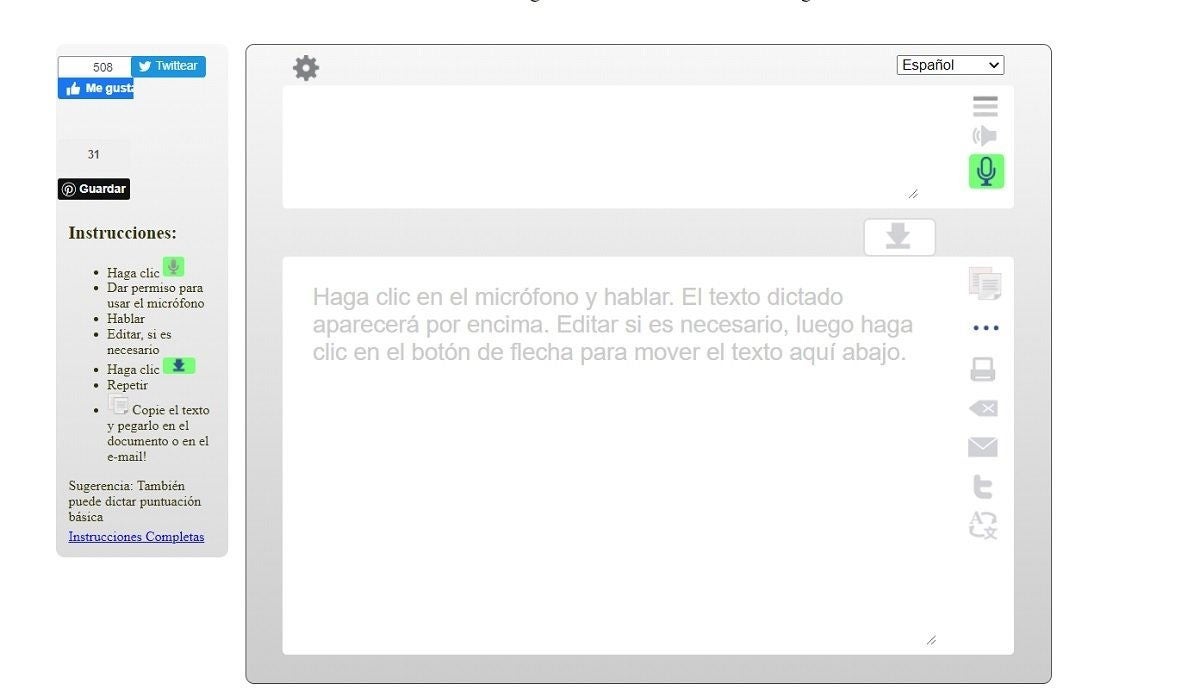 TalkTyper es una web para transcribir de texto a audio.