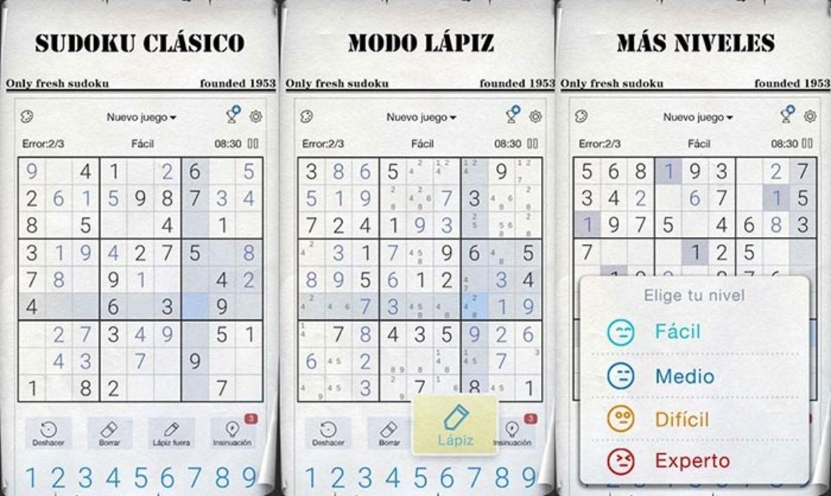 Sudoku clásico gratis