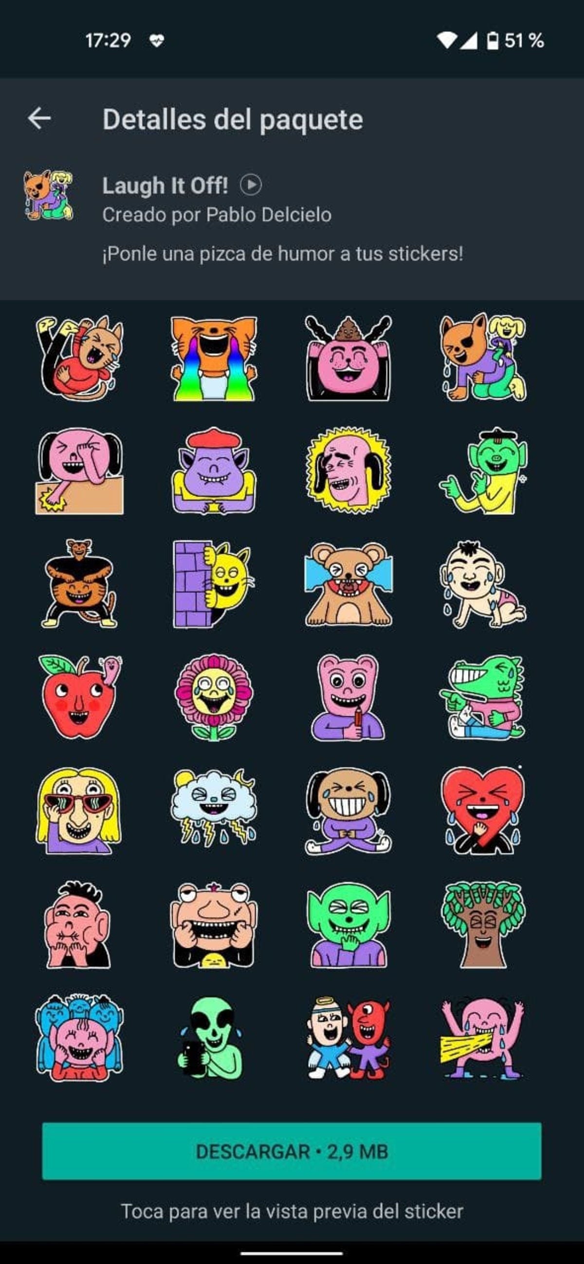 Así luce el nuevo pack de stickers de WhatsApp