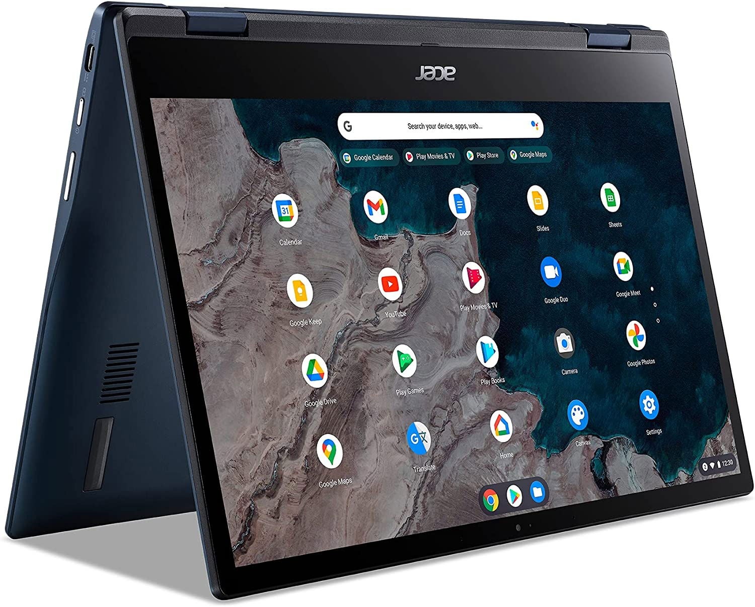 Este es un modelo muy versátil que puede girar sus bisagras 360 grados.