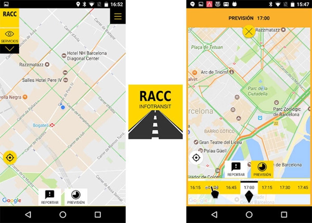 RACC Infotransit,una aplicación gratuita muy eficiente para ver el tráfico